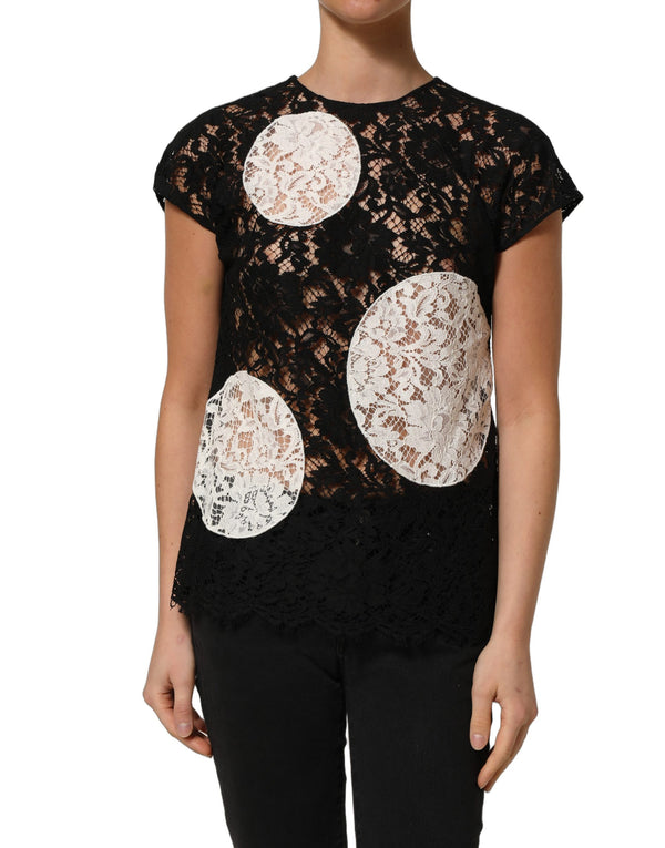 Dolce & Gabbana 54% Cotton 38% Viscose 11% Nylon blouse in black