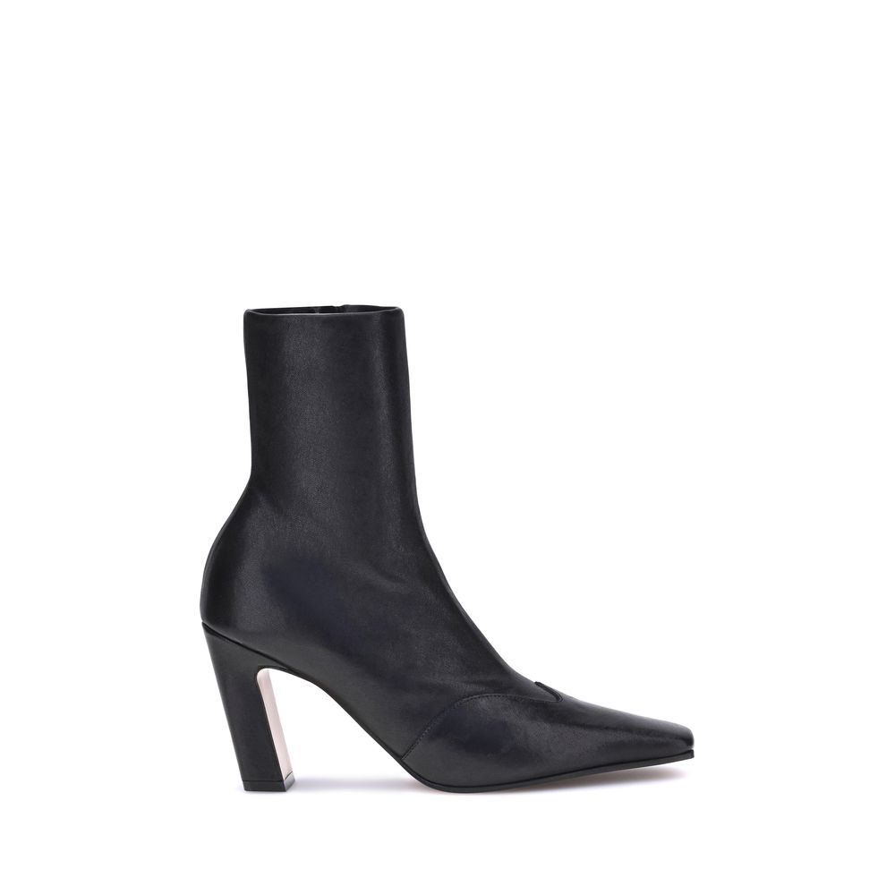 Khaite 100% Calf Leather Bos Taurus ankle boot in black