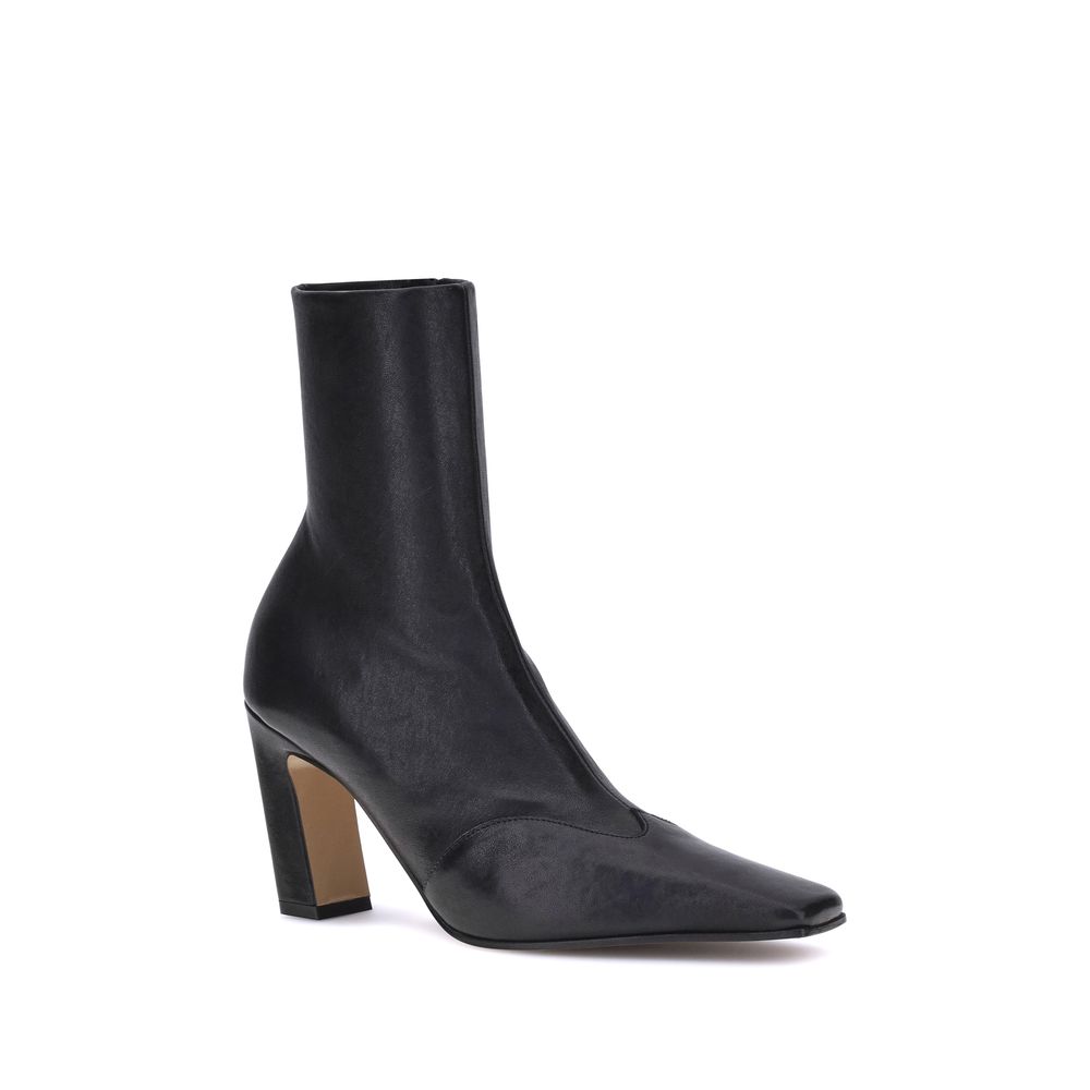 Khaite 100% Calf Leather Bos Taurus ankle boot in black — view 3