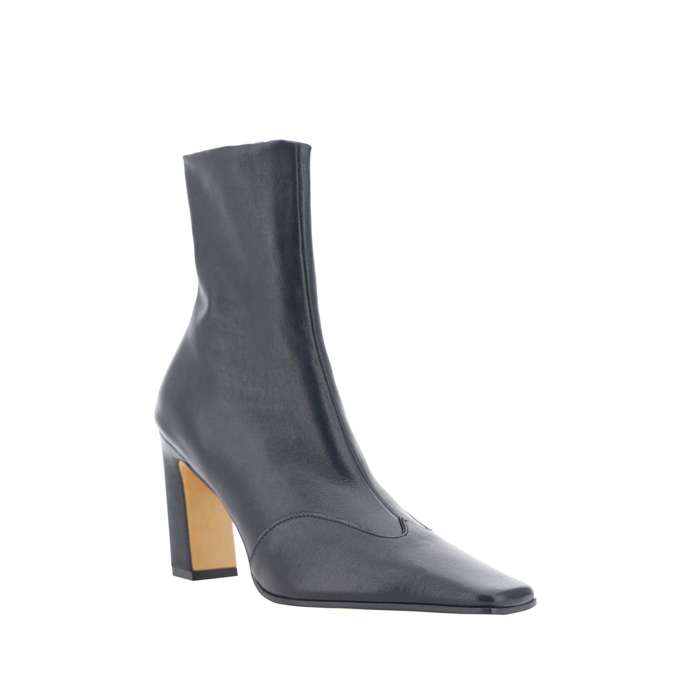 Khaite 100% Calf Leather Bos Taurus ankle boot in black — view 4