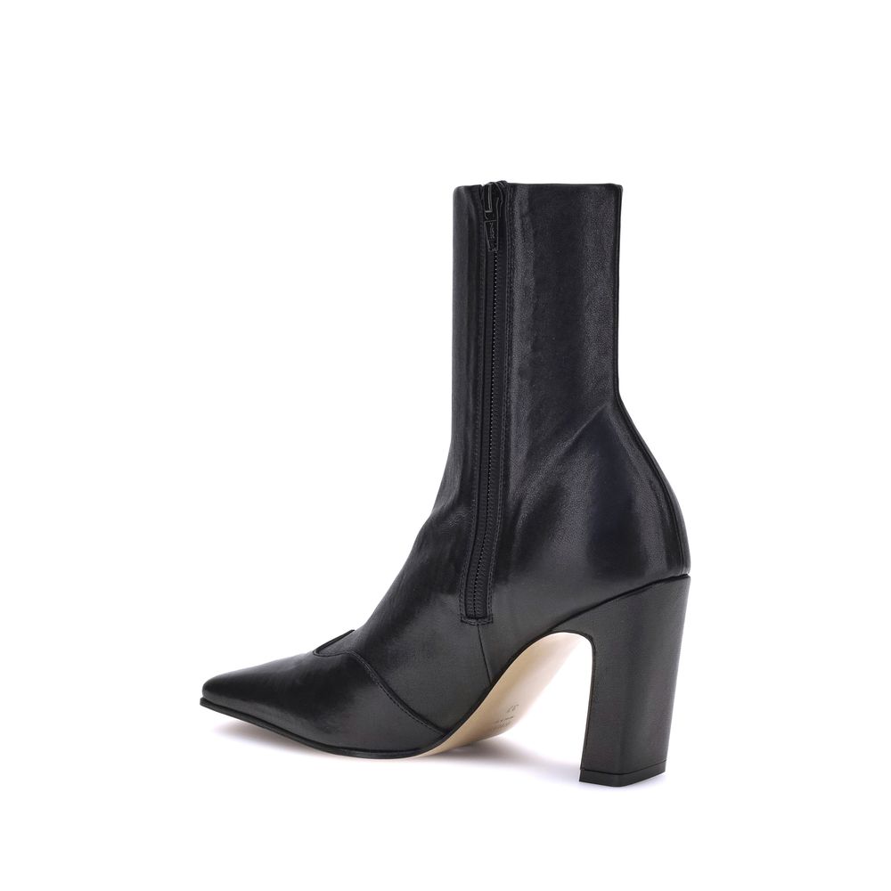Khaite 100% Calf Leather Bos Taurus ankle boot in black — view 5