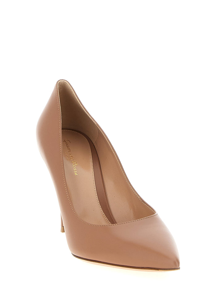 Gianvito Rossi 100% calf leather pump in beige — view 2