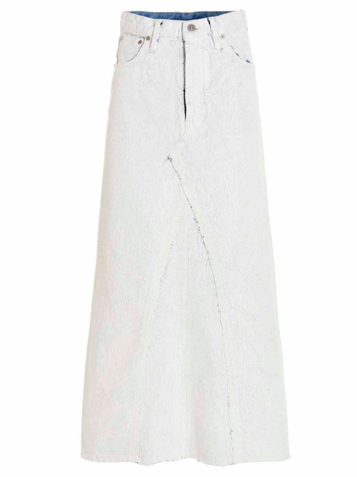 Maison Margiela 100% cotton skirt in white