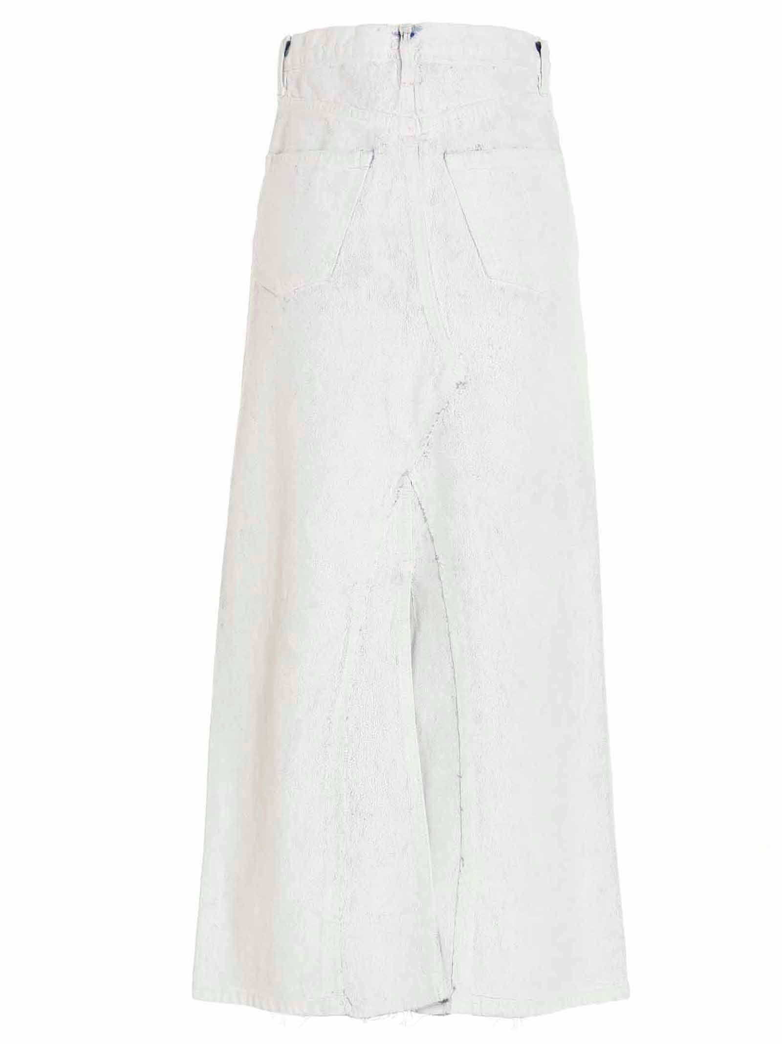 Maison Margiela 100% cotton skirt in white — view 2