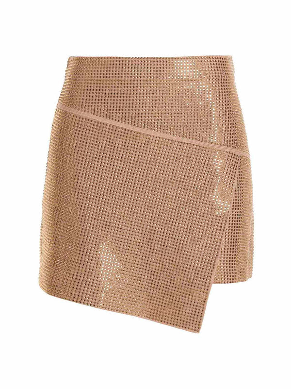 AndreāDamo 88% viscose skirt in beige