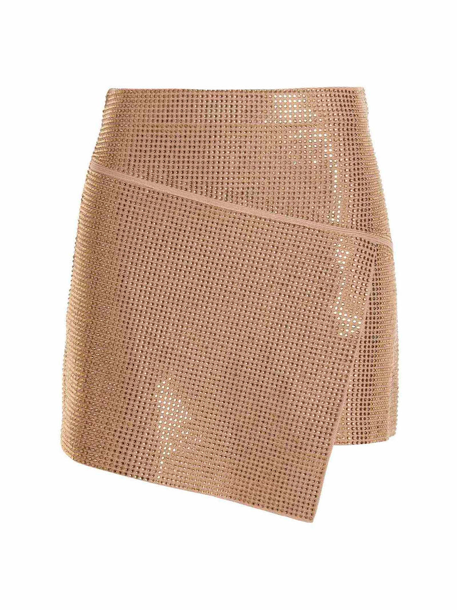 AndreāDamo 88% viscose skirt in beige