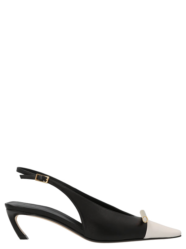 Lanvin 100% goat leather slingback pump in multicolor