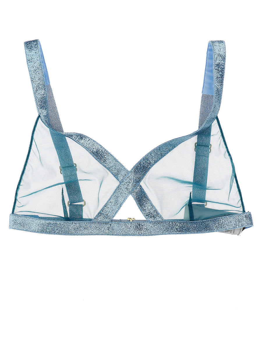 Tom Ford 100% Polyamide bra top in blue