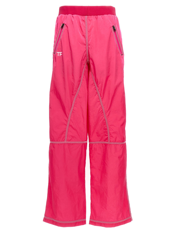 Tom Ford 100% polyamide cargo pants in pink