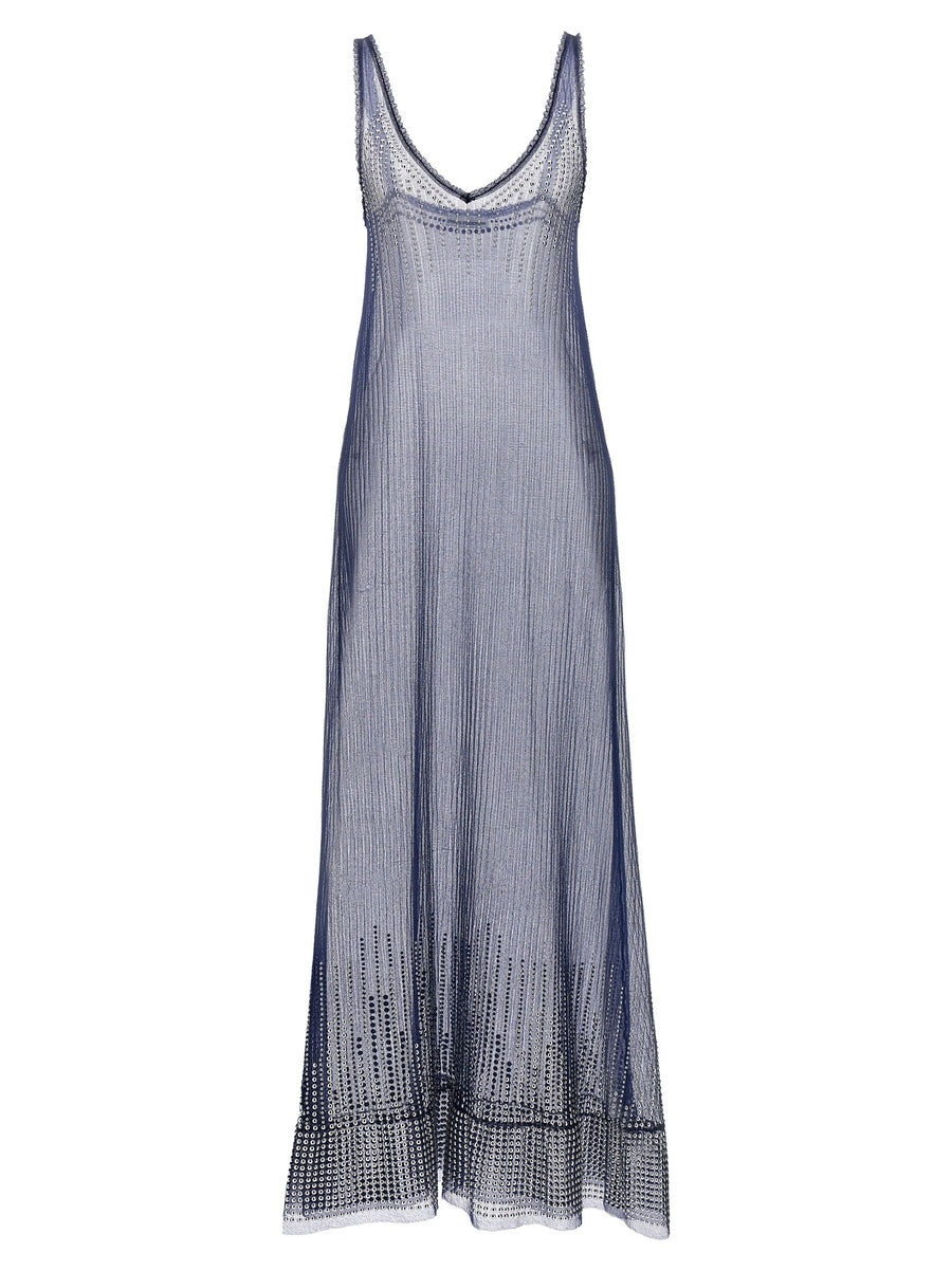 Paco Rabanne 70% Polyamide dress in blue