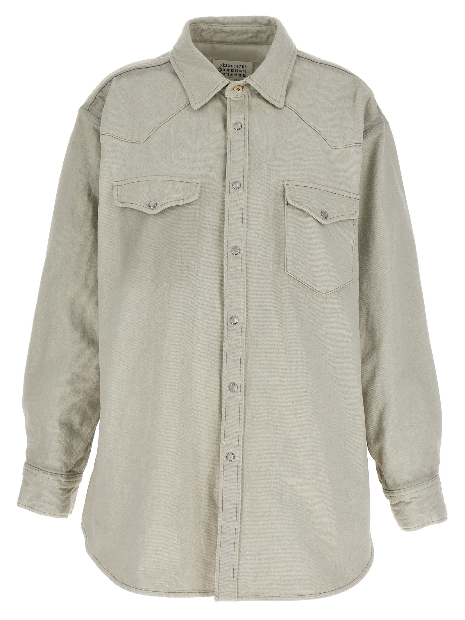 Maison Margiela 100% cotton overshirt in white