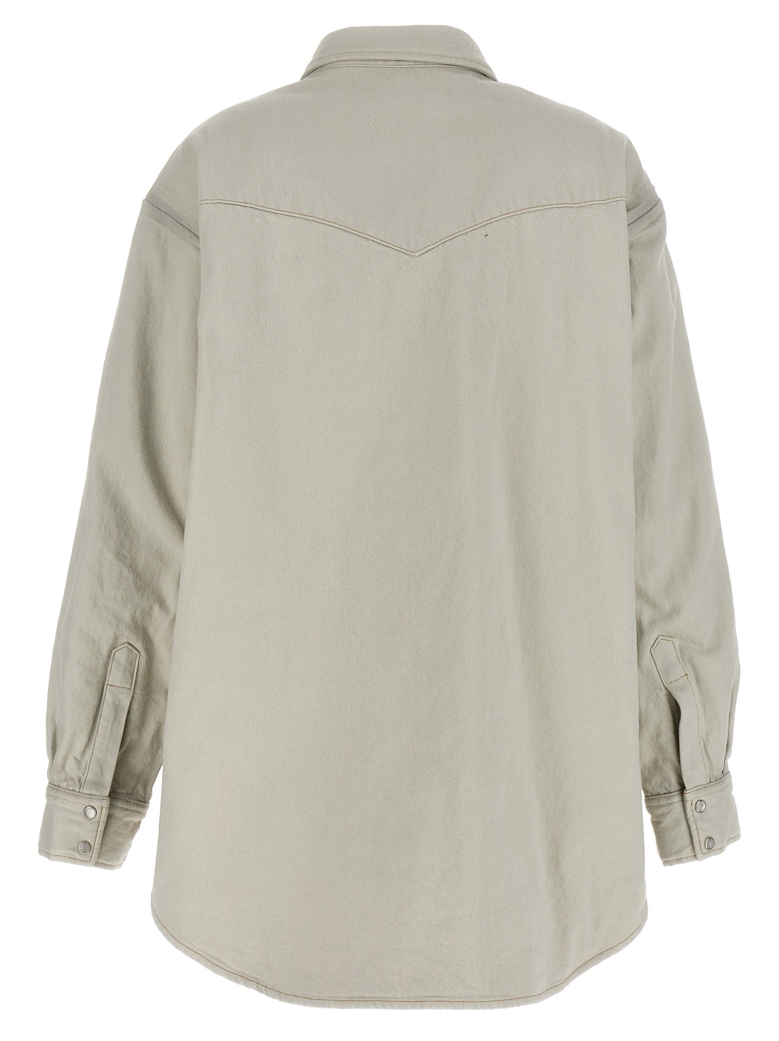 Maison Margiela 100% cotton overshirt in white — view 2