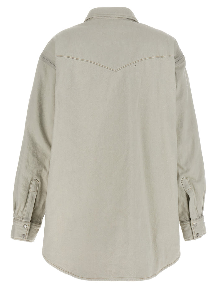 Maison Margiela 100% cotton overshirt in white — view 2
