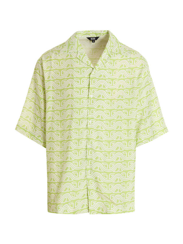 GCDS 100% Viscose shirt in green
