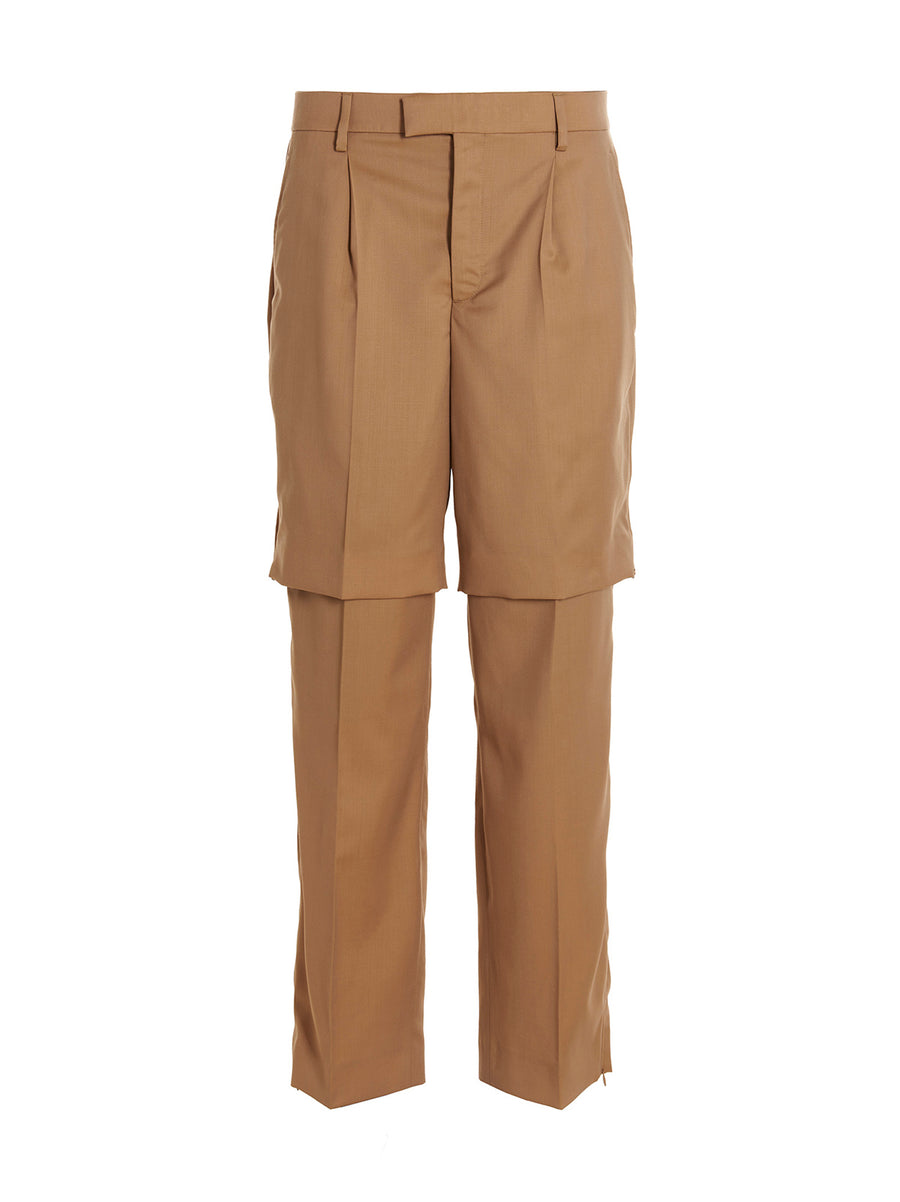 Vtmnts 100% virgin wool trousers in beige