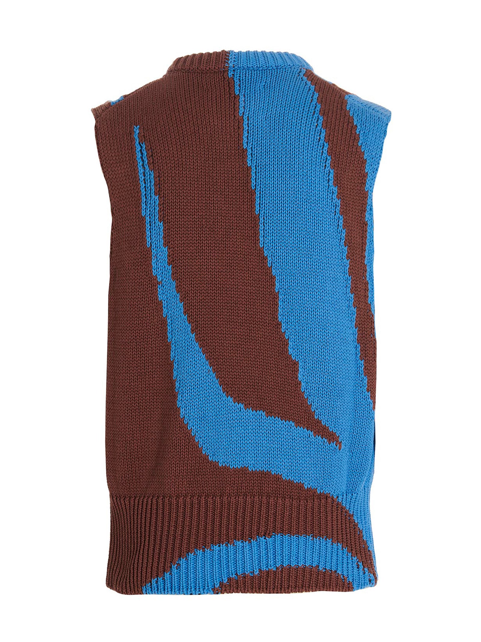 Jil Sander 100% cotton tank top in blue — view 2