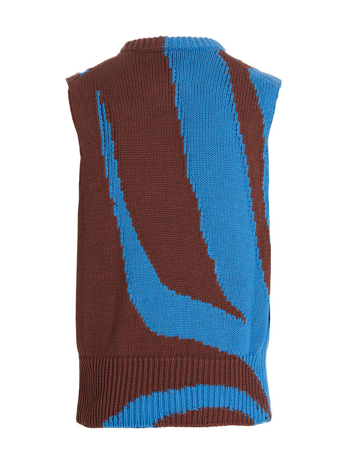 Jil Sander 100% cotton tank top in blue — view 2