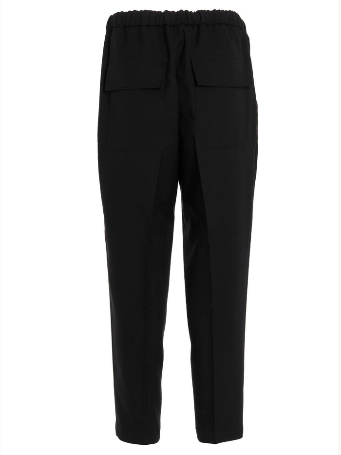 Jil Sander 100% polyester trousers in black — view 2