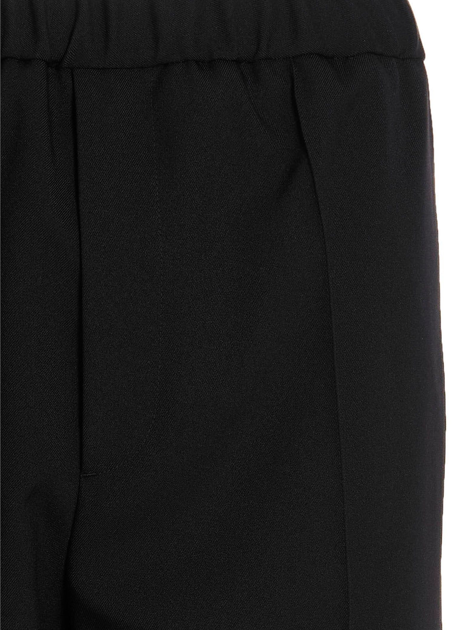 Jil Sander 100% polyester trousers in black — view 3