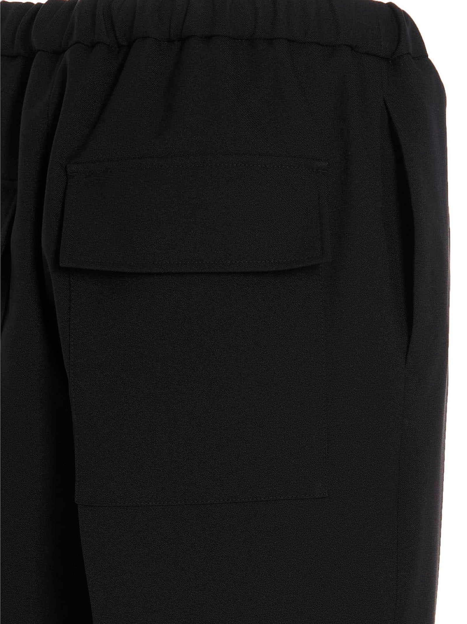 Jil Sander 100% polyester trousers in black — view 4