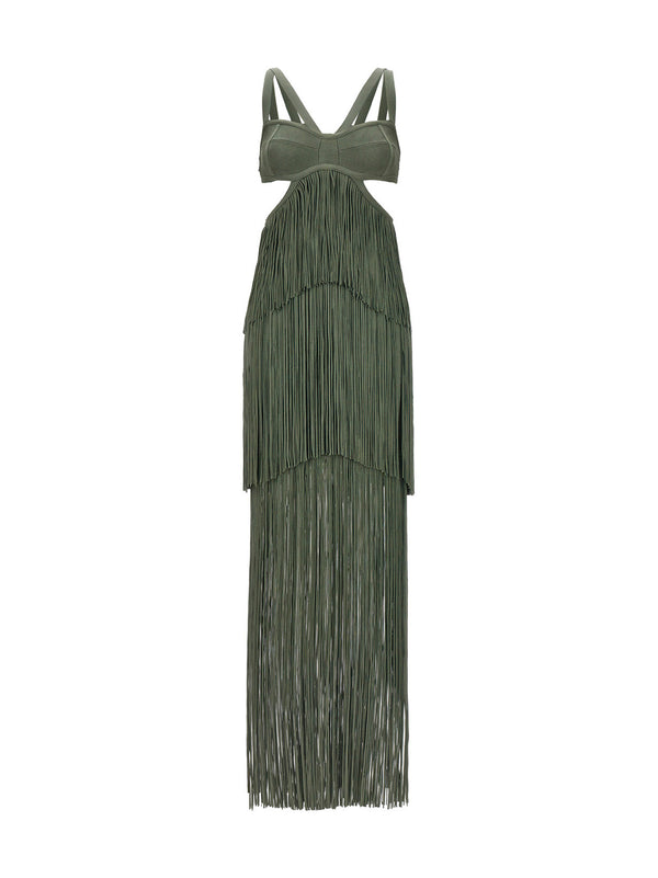 Hervé LéGer 90% rayon dress in green