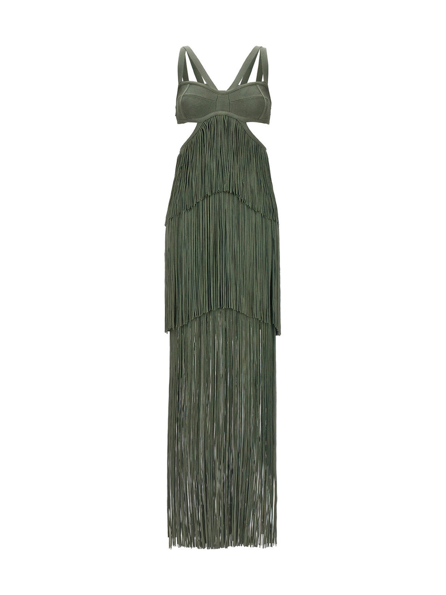 Hervé LéGer 90% rayon dress in green