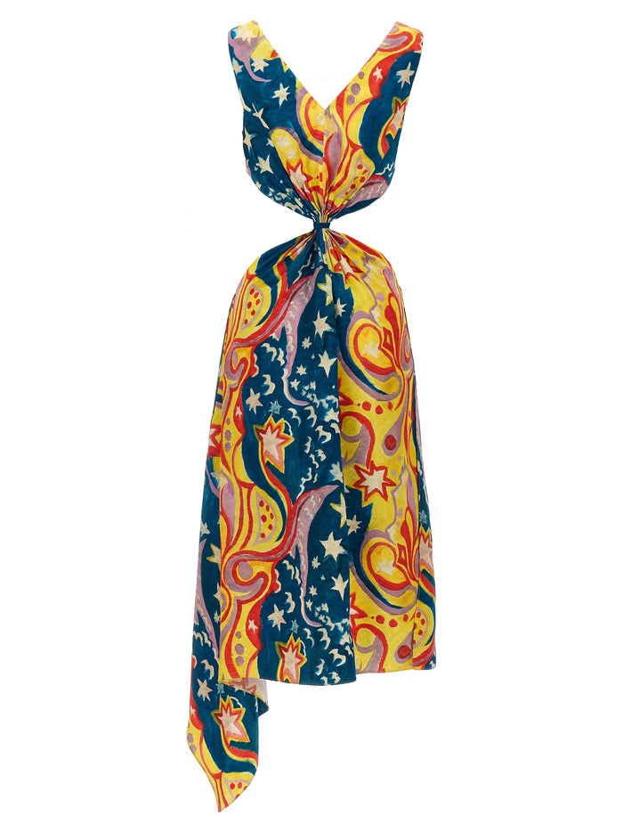 Marni 100% viscose dress in navy — view 2