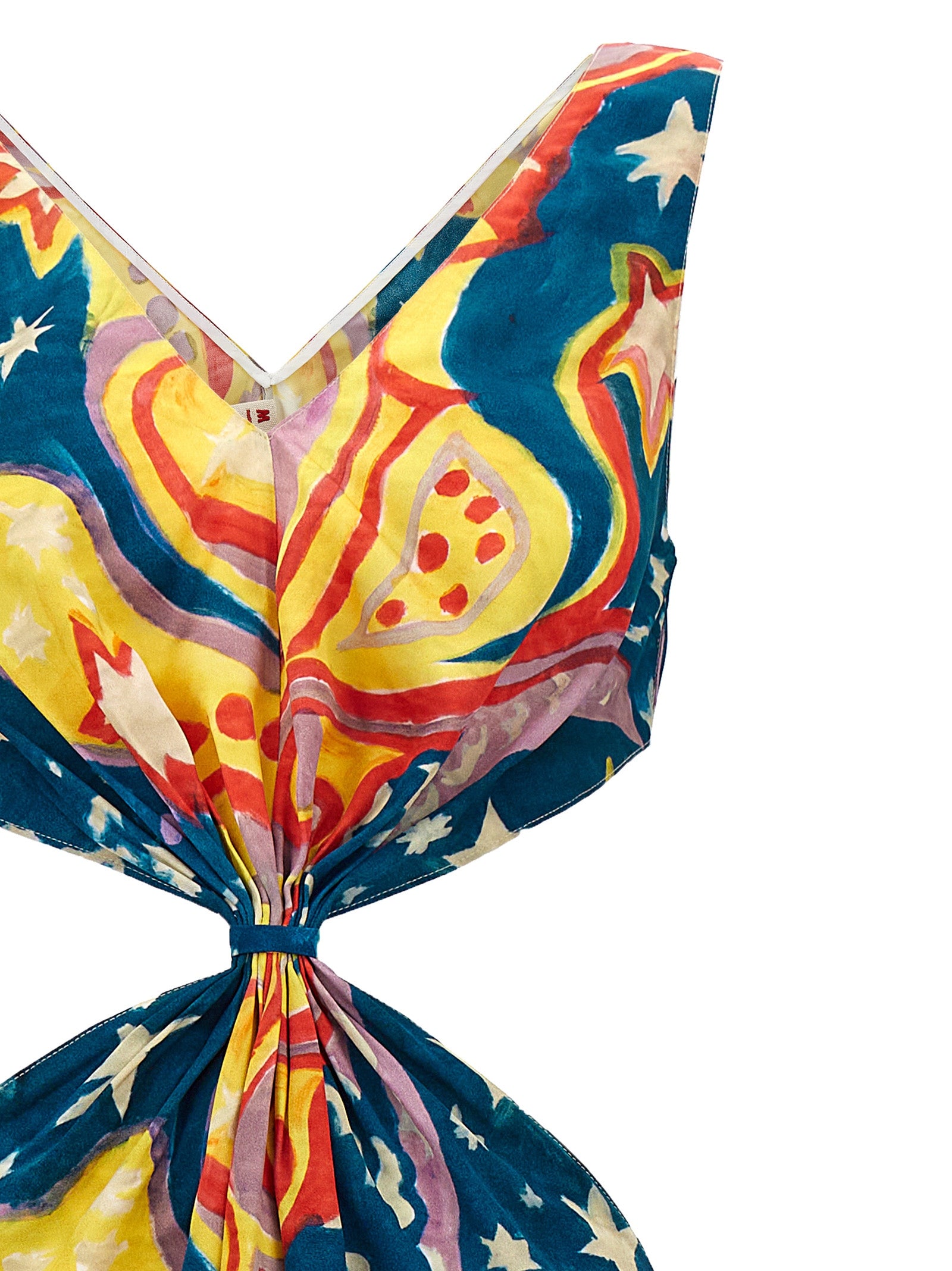 Marni 100% viscose dress in navy — view 3