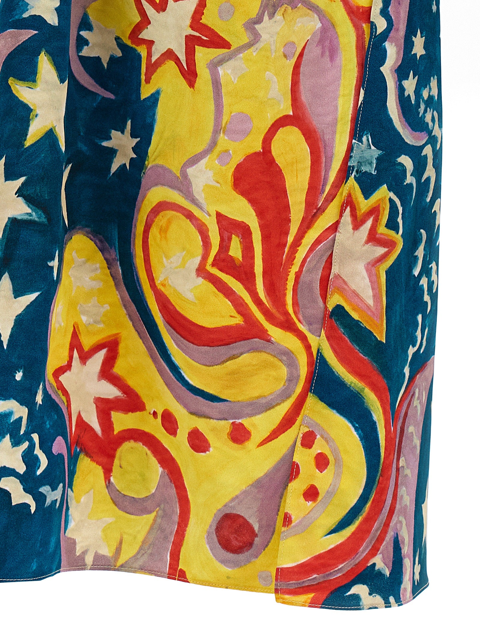 Marni 100% viscose dress in navy — view 4