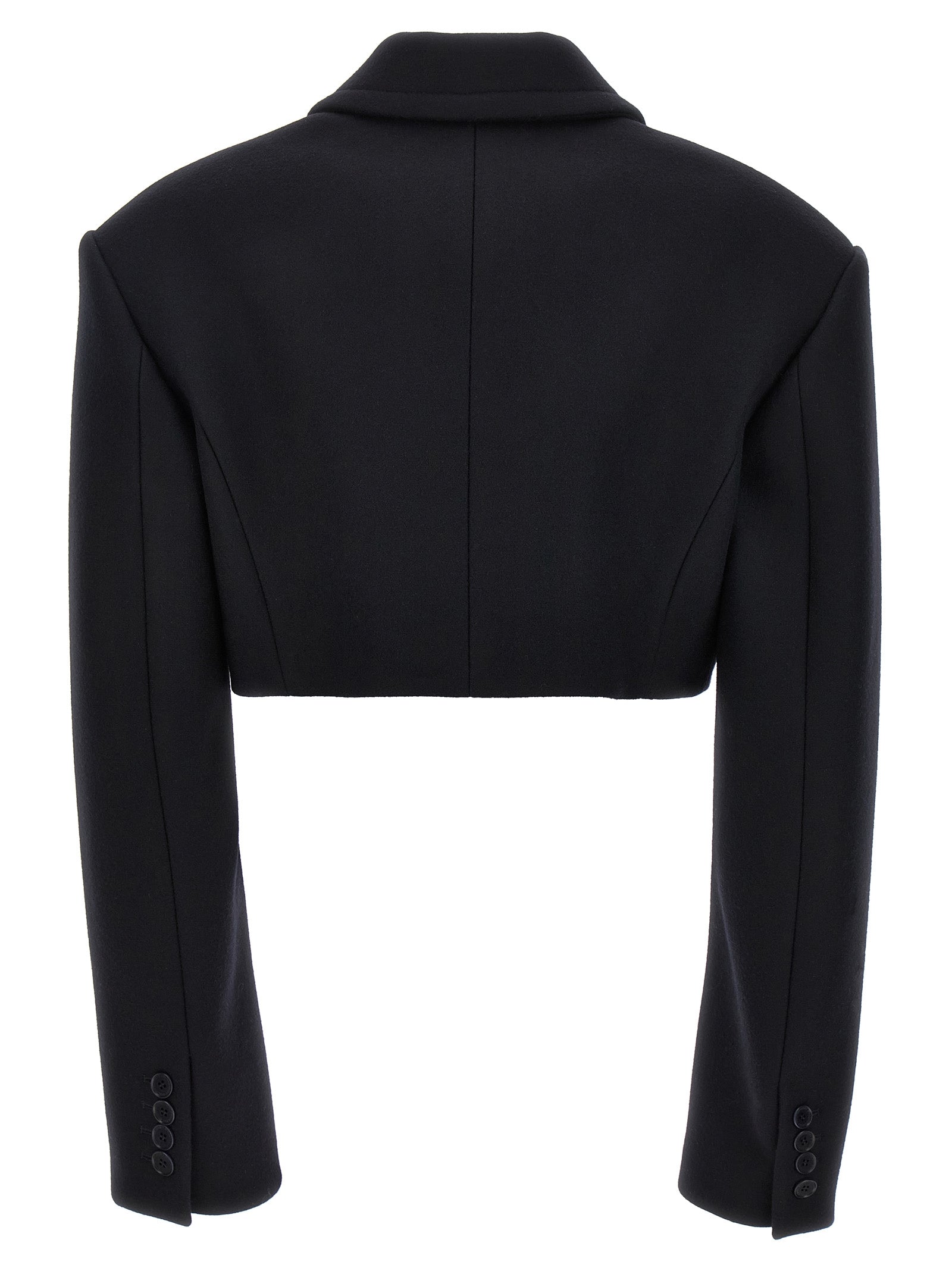 Stella McCartney 100% wool jacket in black — view 2