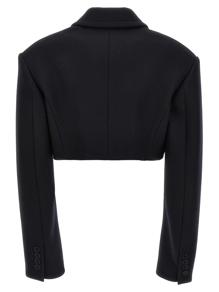 Stella McCartney 100% wool jacket in black — view 2