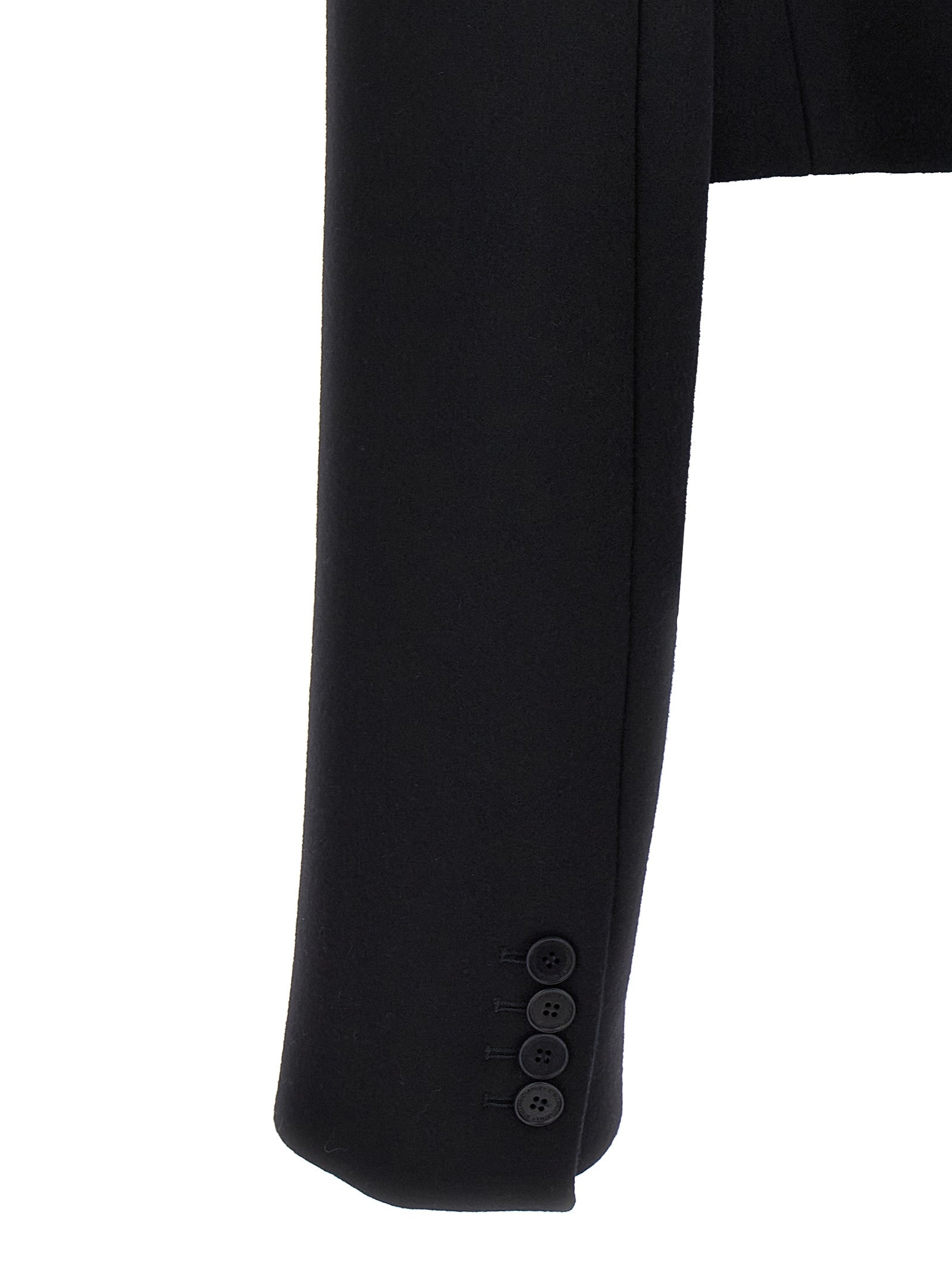 Stella McCartney 100% wool jacket in black — view 4