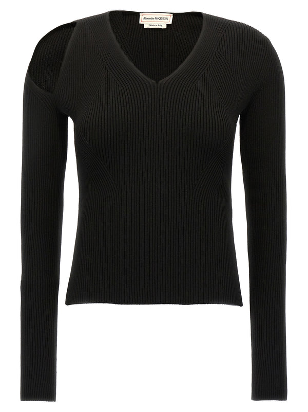 Alexander McQueen 95% wool sweater in black