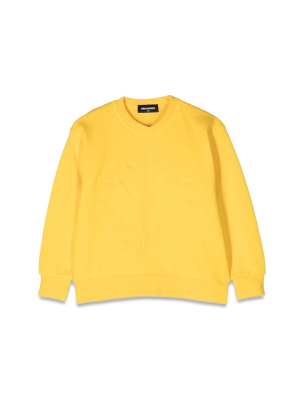 Crewneck Sweatshirt Yellow Cotton Sweatshirts