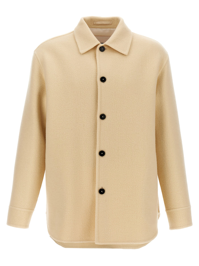Jil Sander 100% Virgin Wool coat in beige