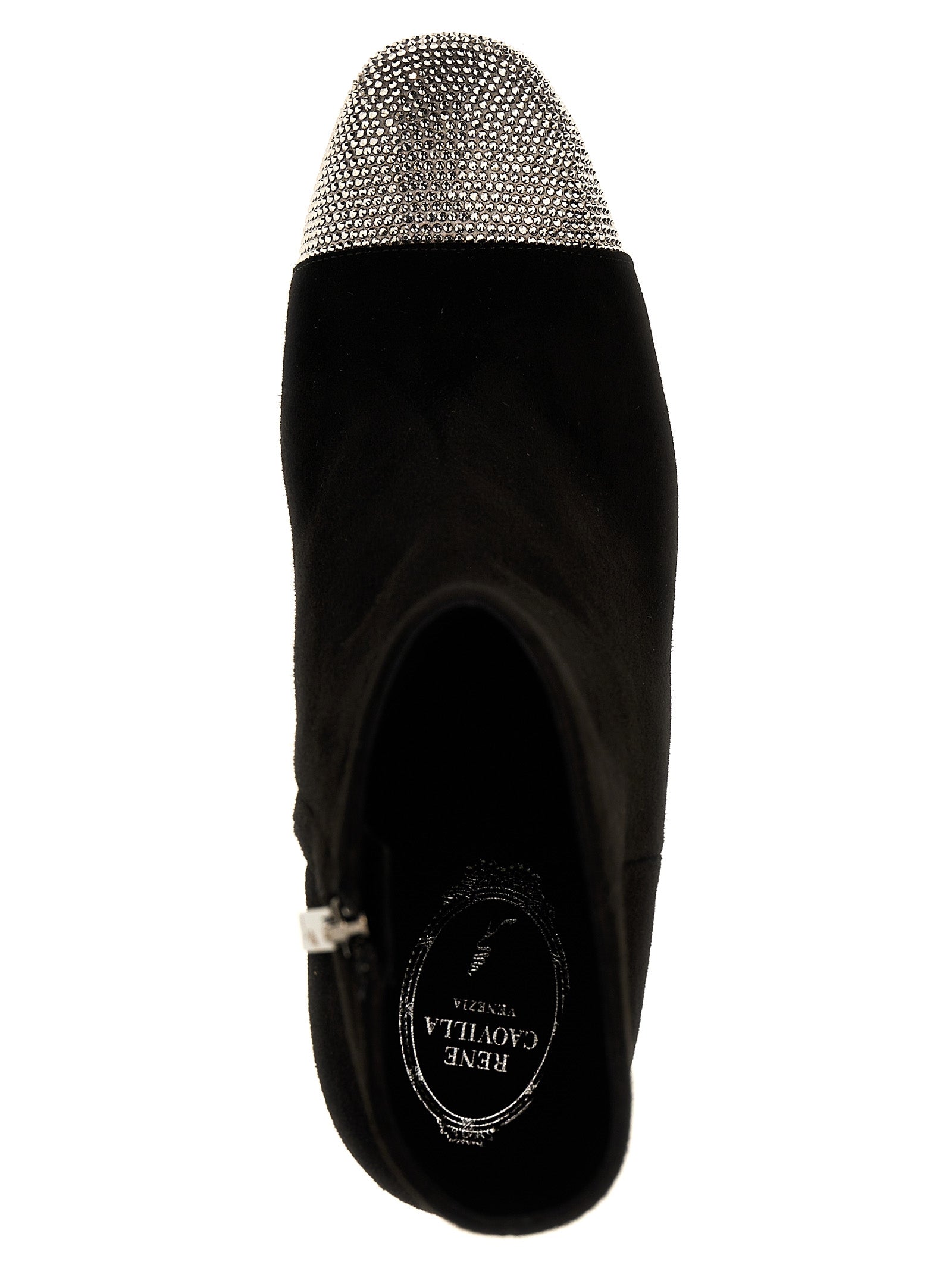 Rene Caovilla 80% Leather ankle boot in black — view 3