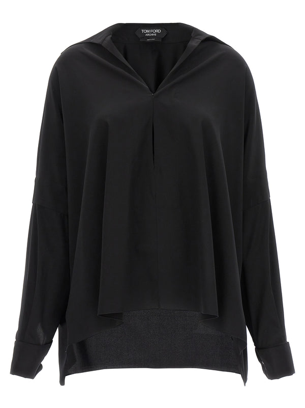 Tom Ford 94% silk blouse in black