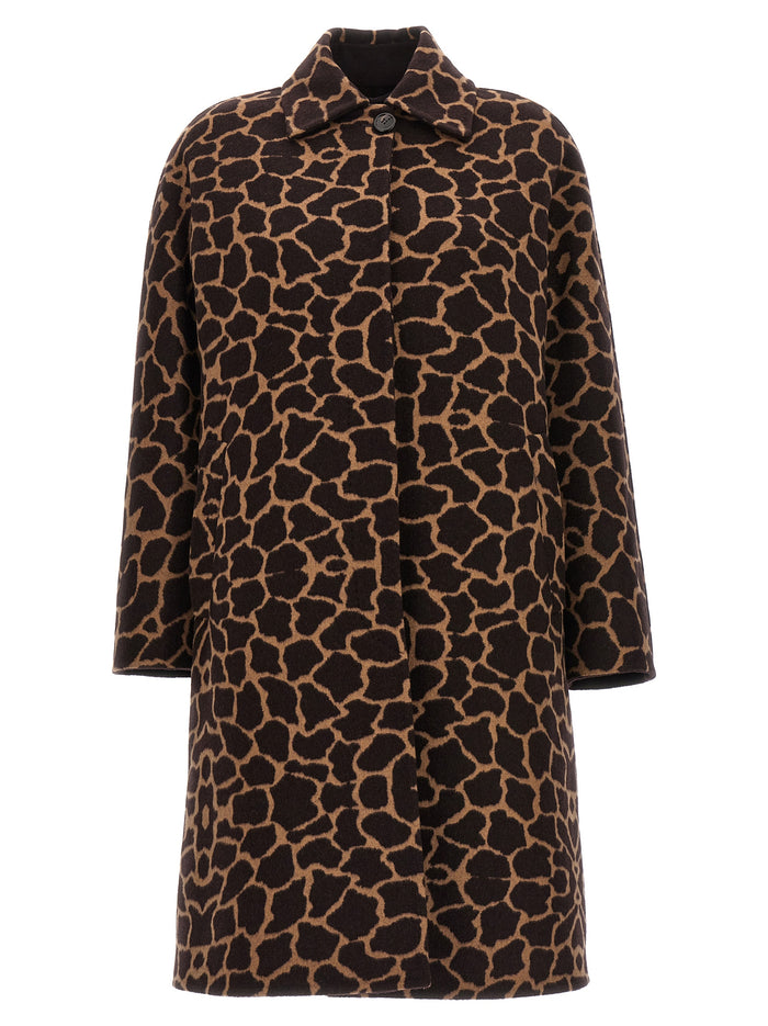 Max Mara 100% Virgin Wool coat in brown