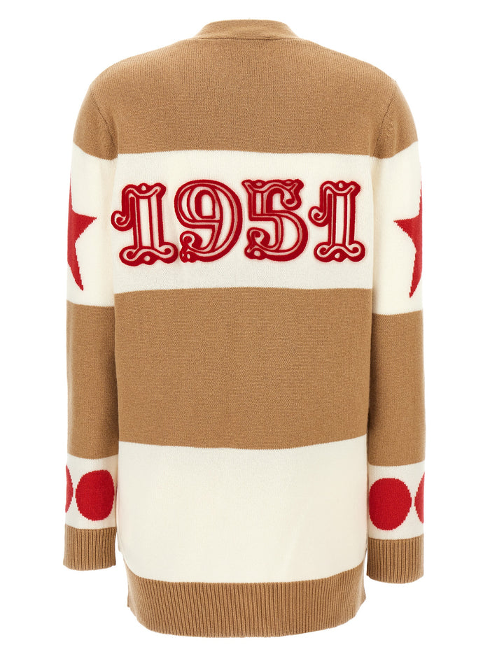 Max Mara 70% wool cardigan in multicolor — view 2