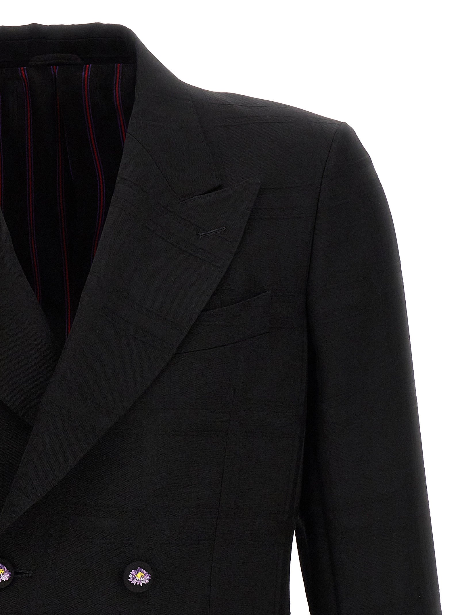 Etro 100% Virgin Wool blazer in black — view 3
