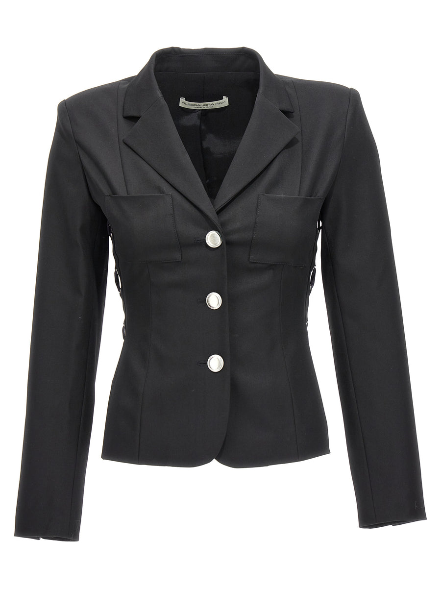 Alessandra Rich 70% Wool blazer in black