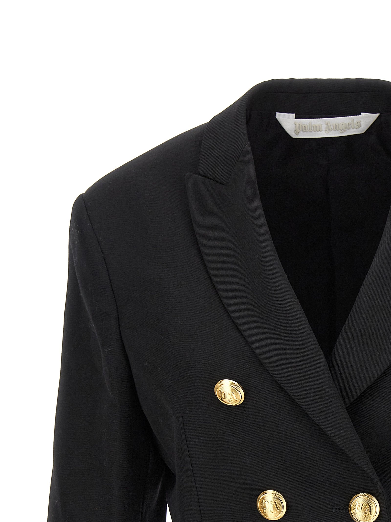 Palm Angels 55% polyester blazer in black — view 3