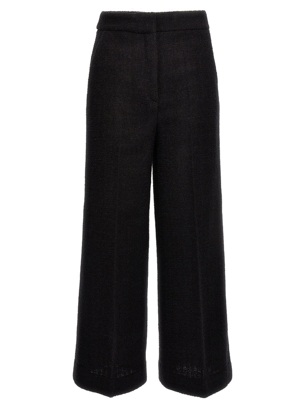 Moschino 89% wool trousers in black