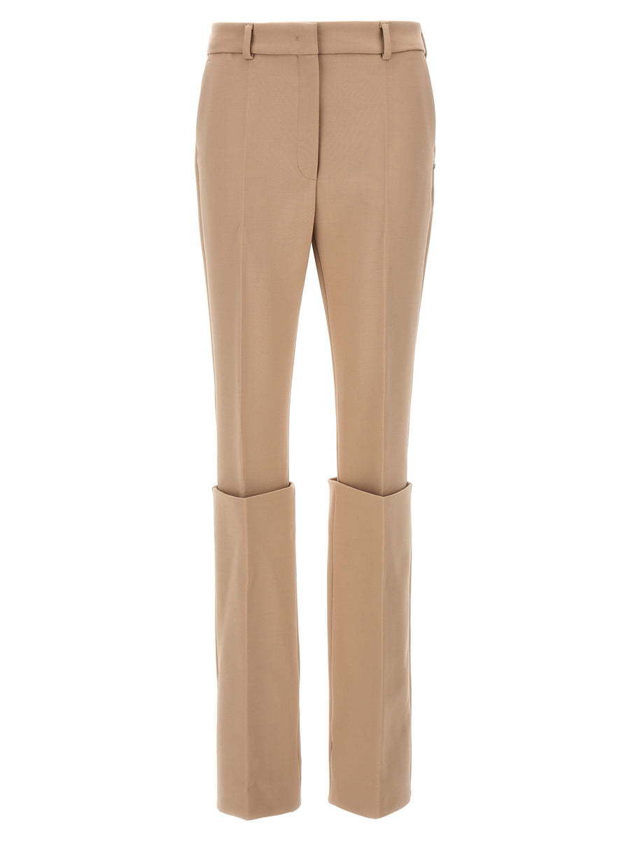 Sportmax 53% Polyester trousers in beige