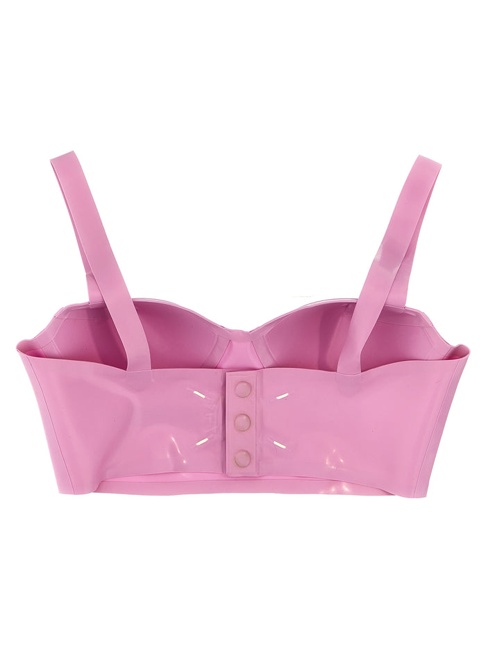 Maison Margiela 100% Latex bustier in pink — view 2