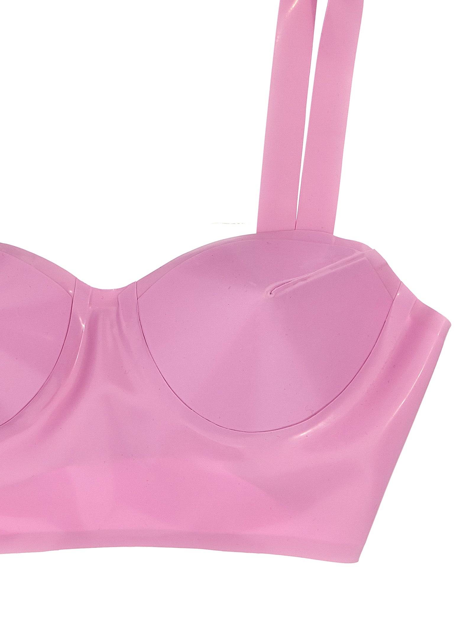 Maison Margiela 100% Latex bustier in pink — view 3