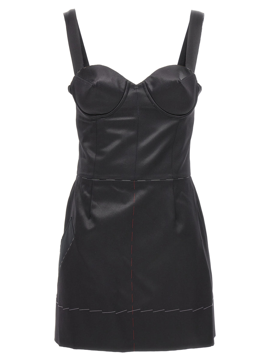 Maison Margiela 78% acetate dress in black