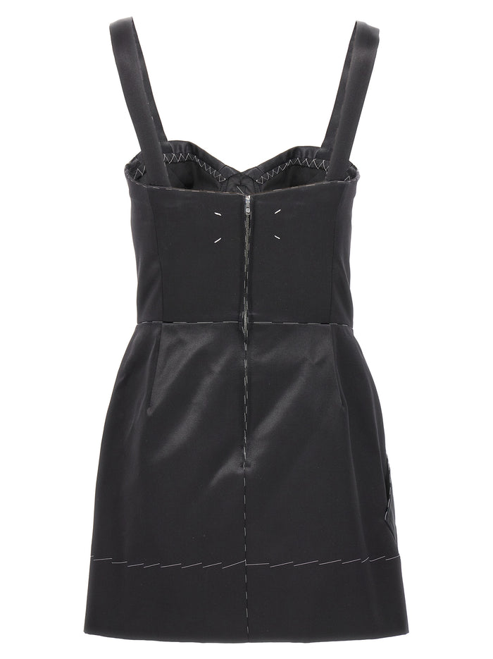 Maison Margiela 78% acetate dress in black — view 2