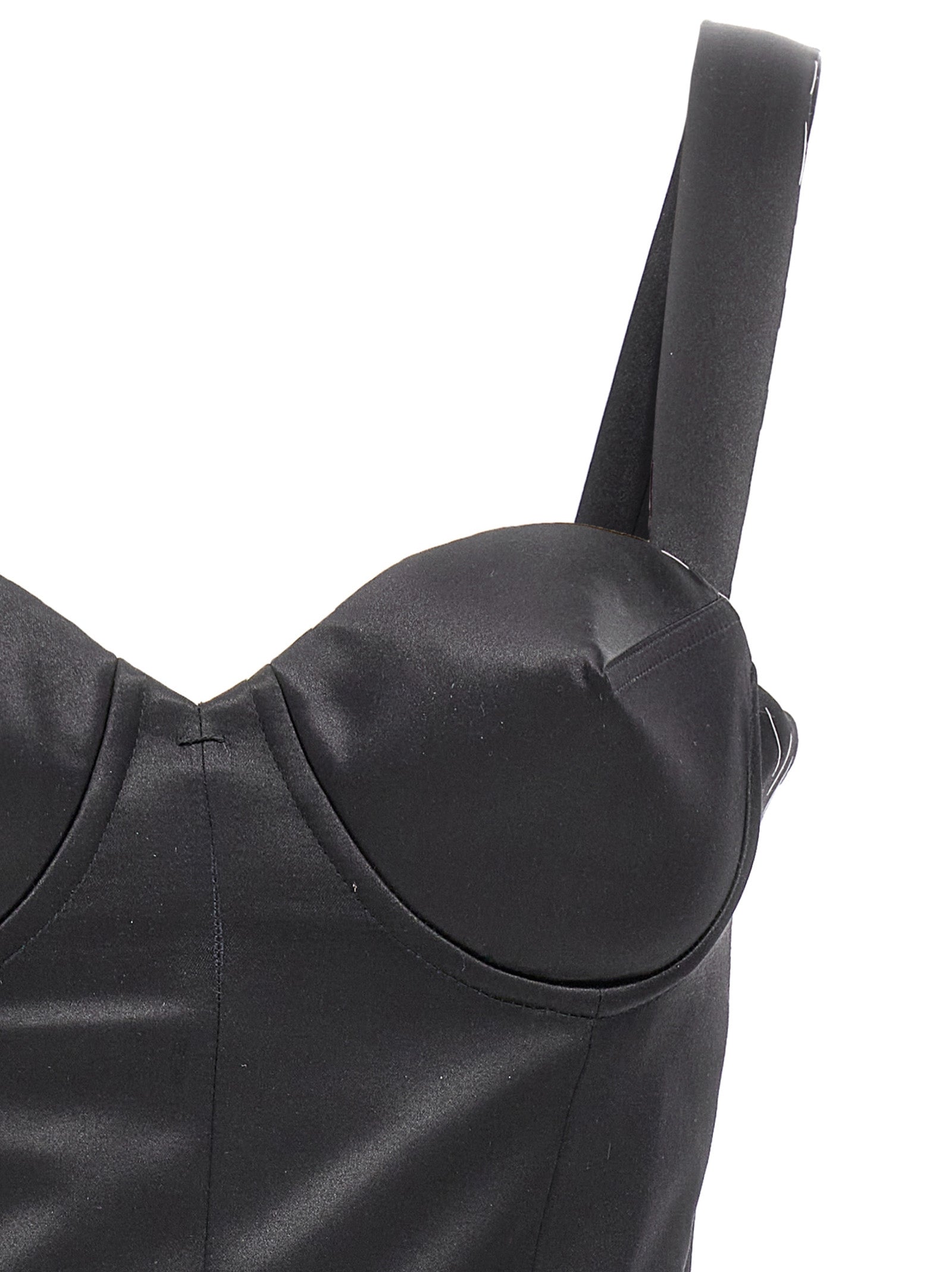 Maison Margiela 78% acetate dress in black — view 3