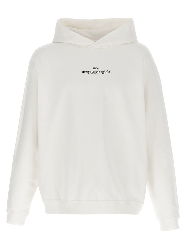 Maison Margiela 100% cotton hoodie in white